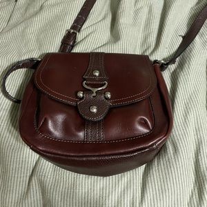 brown leather purse